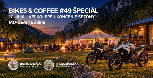 Pozvánka na Bikes & Coffee #49 | Veľkolepé ukončenie sezóny 2026 | 17.-18.10. Manínska tiesňava